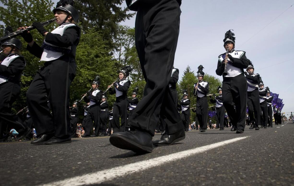 The Heritage High School Marching Band played in the 2010 Hazel Dell Parade of Bands.