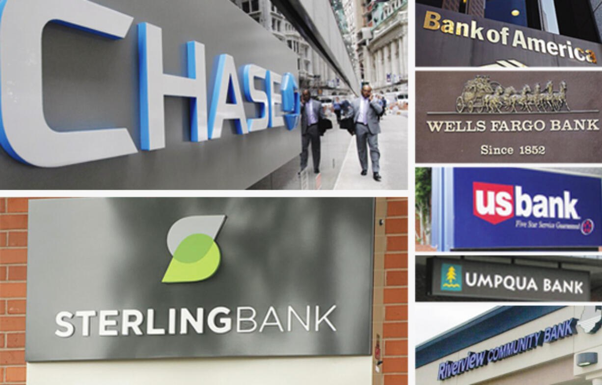 JP Morgan Chase and Spokane-based Sterling Bank hold the top positions when it comes to market share of deposits in Clark County