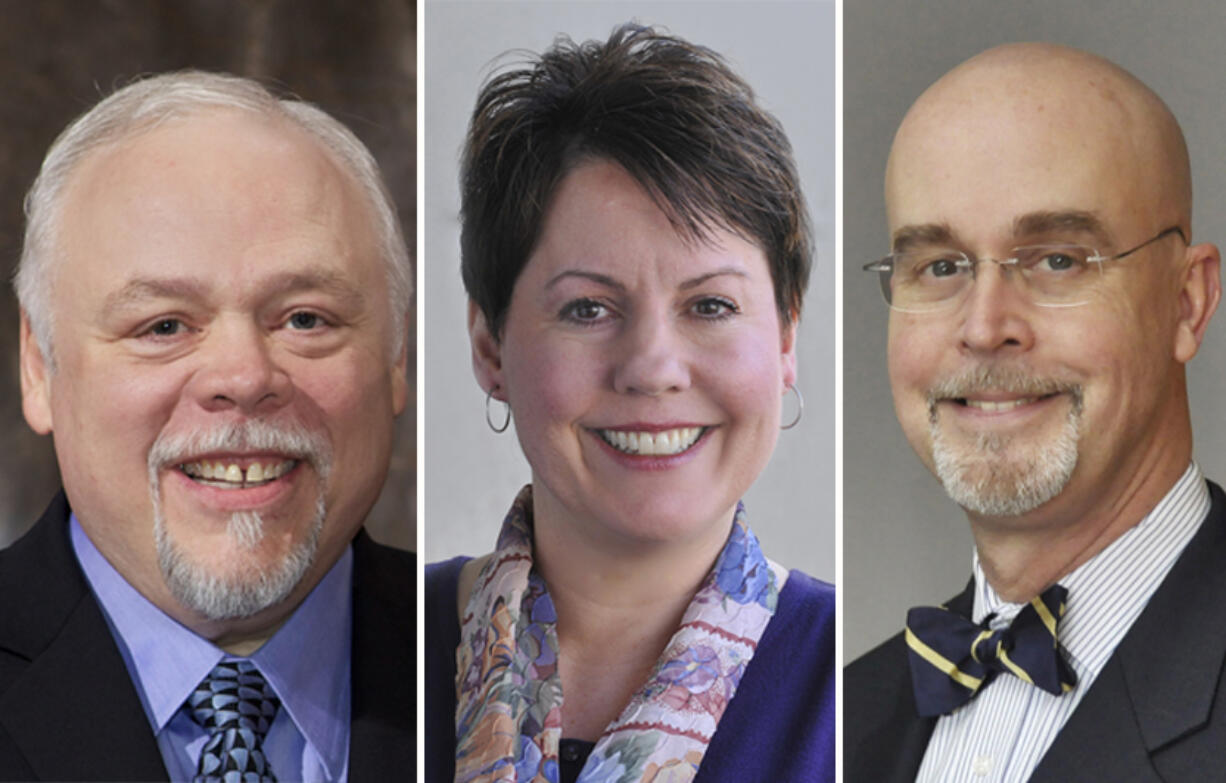 State Sen. Don Benton, R-Vancouver, from left, Sen. Ann Rivers, R-La Center, and Rep.