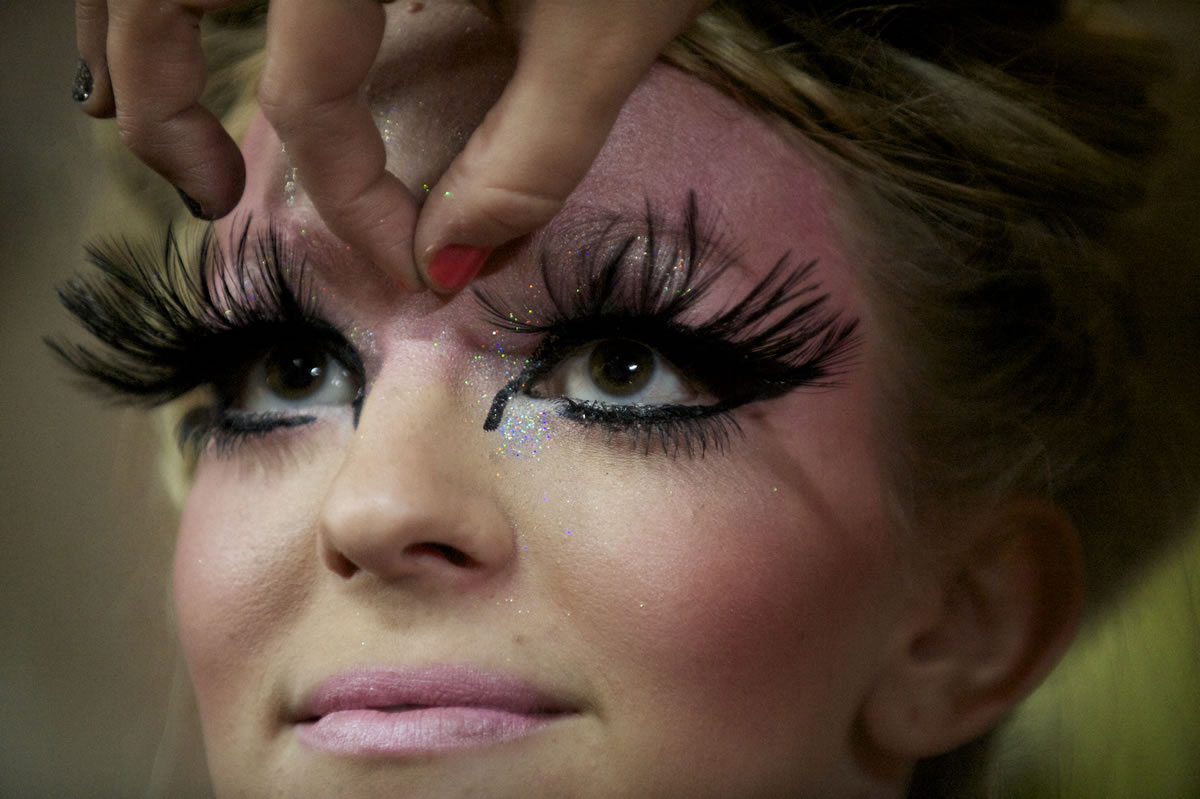 By stepping back and zooming in on the face of a model getting ready for the Couve Couture Spring Fashion Show on April 13 in downtown Vancouver, photographer Steven Lane was able to highlight her preparation, a detail that might have been lost had he merely shot the entire scene.