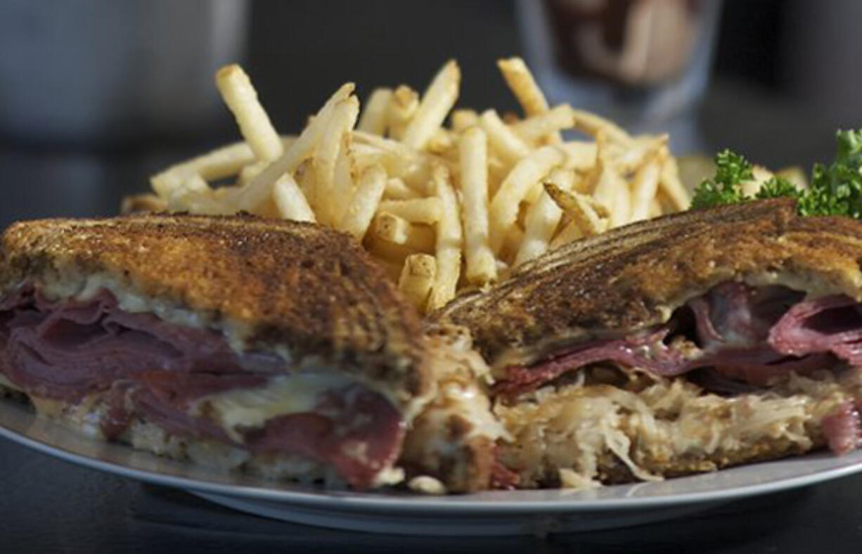 The Reuben sandwich and chocolate malt at Boppin' Bo's Malt Shop and Grill.