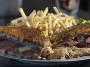 The Reuben sandwich and chocolate malt at Boppin' Bo's Malt Shop and Grill.