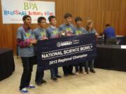 A team from Mountain View High School in Vancouver finished in first place Saturday at the high school division of the BPA Regional Science Bowl 2013. It was the second year in a row the team has won the competition.