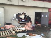 A driver crashed a Subaru into the Jack-in-the-Box on 117th Avenue on Tuesday.