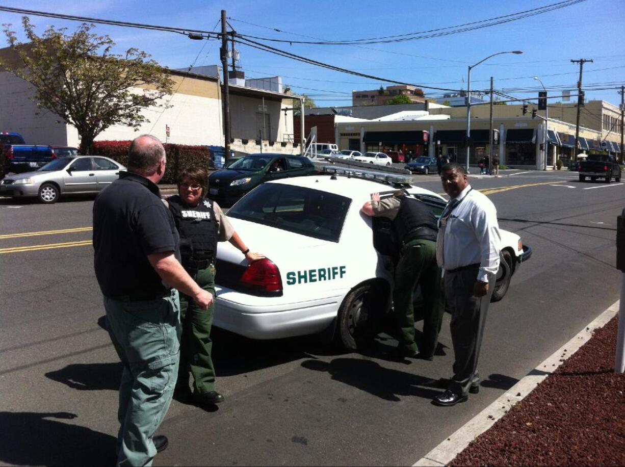 Clark County Sheriff's Office deputies on their lunch break apprehended a juvenile suspect who took off from a court hearing in April.