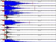 A seismographic image of today's earthquake.