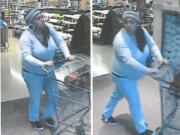 Woodland police are searching for this woman whom they say stole nine bottles of liquor from Woodland Safeway on Jan.