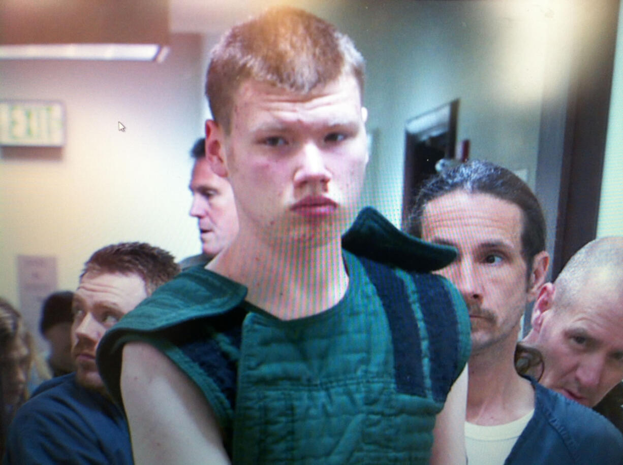 Luke Michael Love, 18, appears in Clark County Superior Court March 21, 2013 on suspicion of threat to bomb Battle Ground High School
Courtesy of KATU