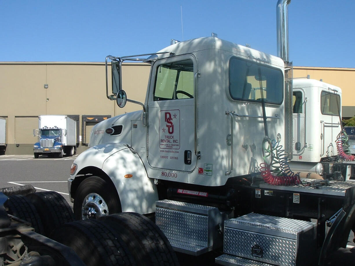 Last week, this 2010 Peterbilt Model 379 semi-truck was stolen twice from Bridgetown Trucking's Portland lot and found both times in Clark County.