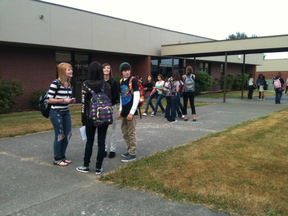 Ridgefield High School students went back to school this morning. The wave of school reopenings is under way in Southwest Washington.