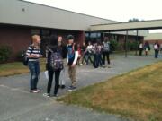 Ridgefield High School students went back to school this morning. The wave of school reopenings is under way in Southwest Washington.