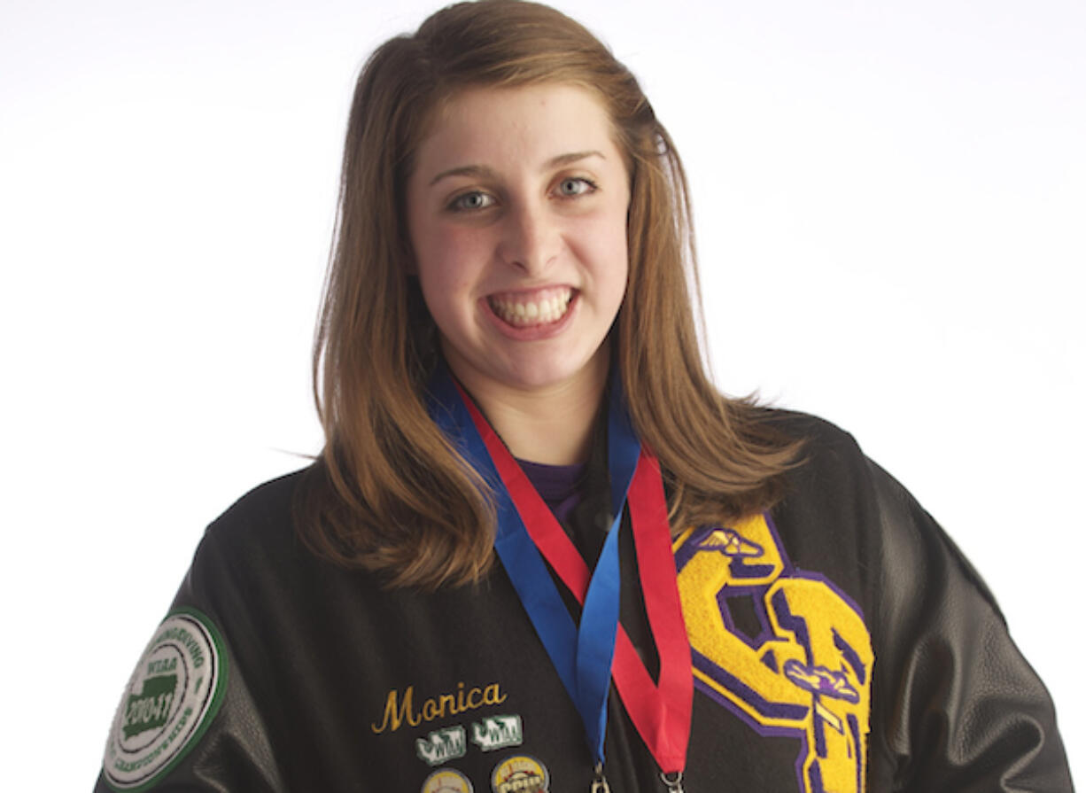 Monica Bottelberghe of Columbia River High School is our All-Region girls swimmer of the year photographed December 4, 2012 in Vancouver, Washington.