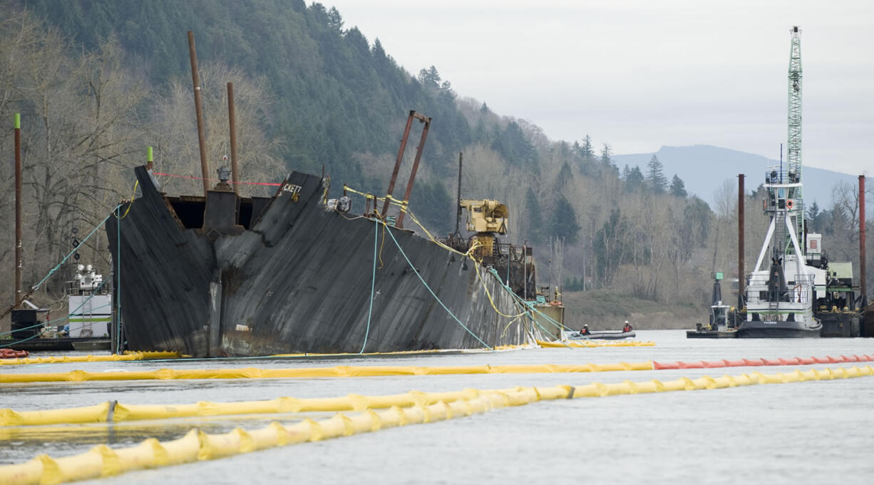 The derelict vessel Davy Crockett, shown here in February 2011, was the center of a massive cleanup that ultimately cost more than $22 million.