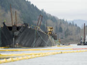 The derelict vessel Davy Crockett, shown here in February 2011, was the center of a massive cleanup that ultimately cost more than $22 million.