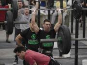 Adam Neiffer competes at the CrossFit Fort Vancouver Championship.