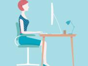 Specialists say that a proper sitting posture involves keeping your ears, shoulders and hips aligned, as well as maintaining the natural curve in your lower back. Proper posture can prevent chronic pain in the neck, back and shoulders, and headaches, they say.