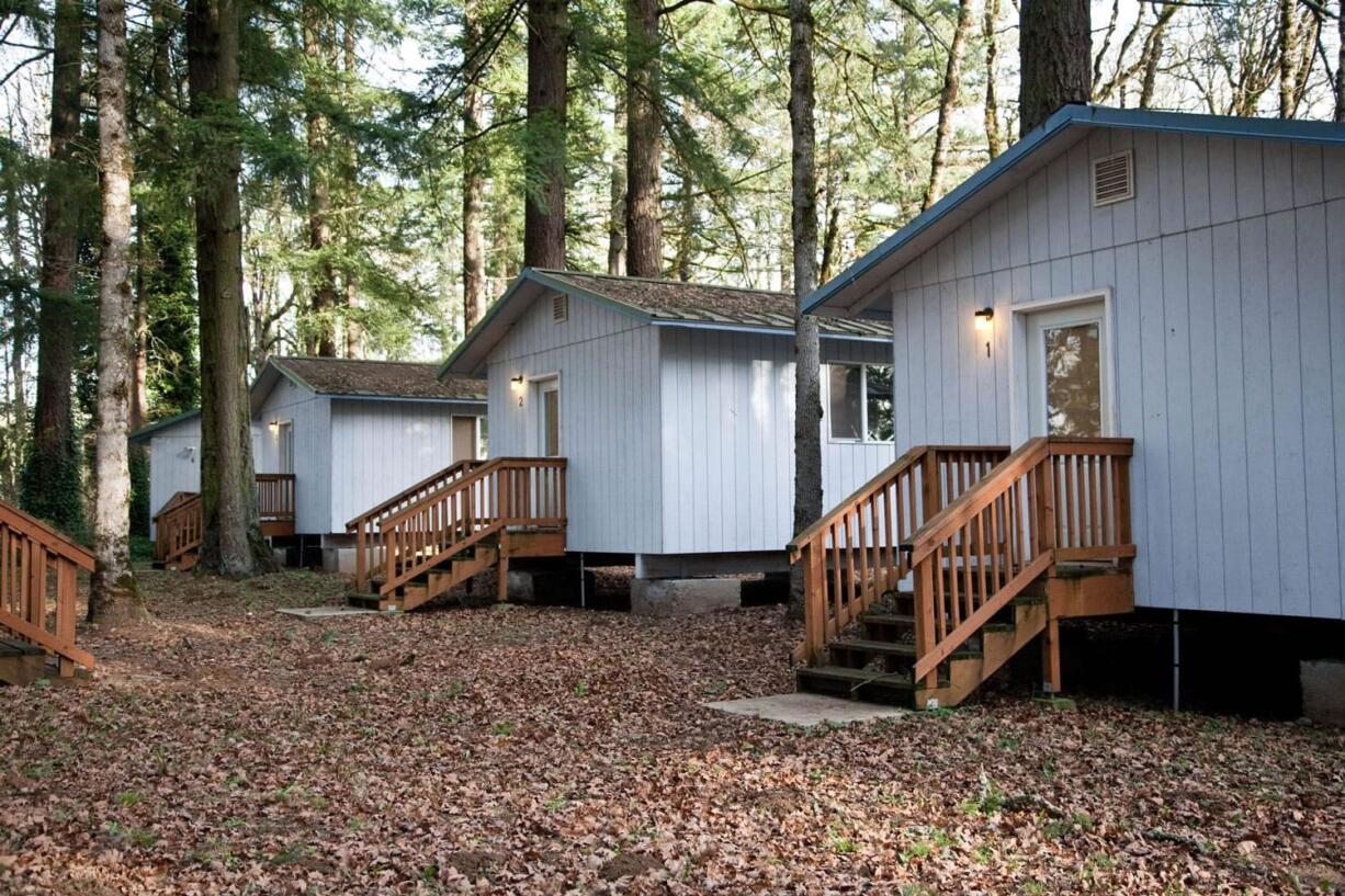 Contributed photo
The 10 cabins at Camp Lacamas are available as warming shelters for homeless individuals during extreme cold weather conditions, only when other shelters in the area are full. The effort to provide temporary warm housing is coordinated by the Council for the Homeless.