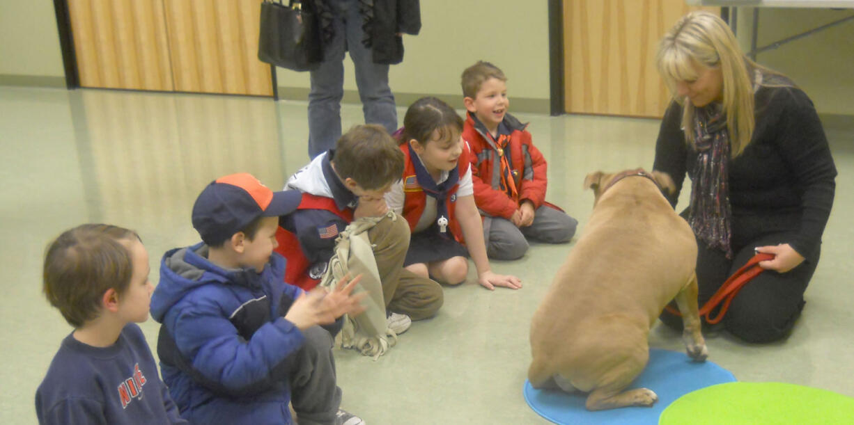 Members of Cub Scout Pack 2 recently visited the Southwest Washington Humane Society in Vancouver.