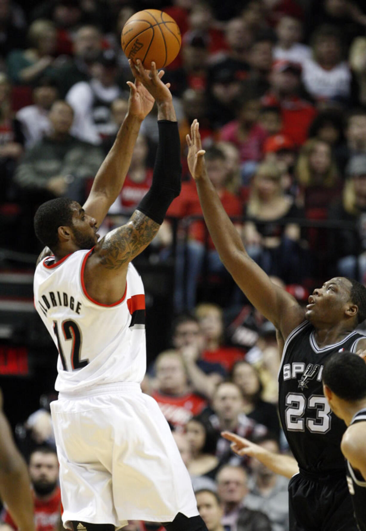 LaMarcus Aldridge scored a team-high 21 points as Portland beat San Antonio by 40.