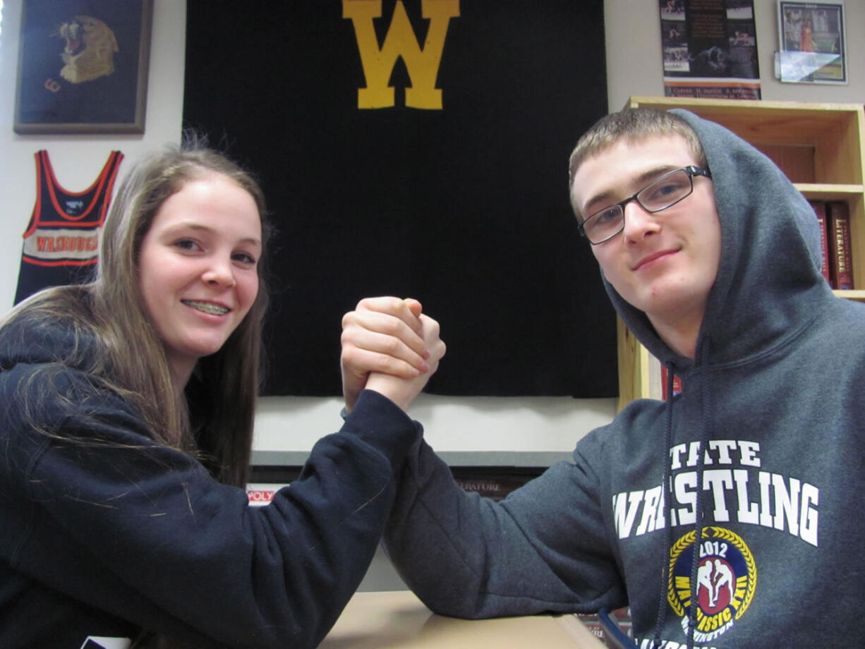 Haven (left) and Stephen (right) Camden are bound by a love for wrestling in Washougal.