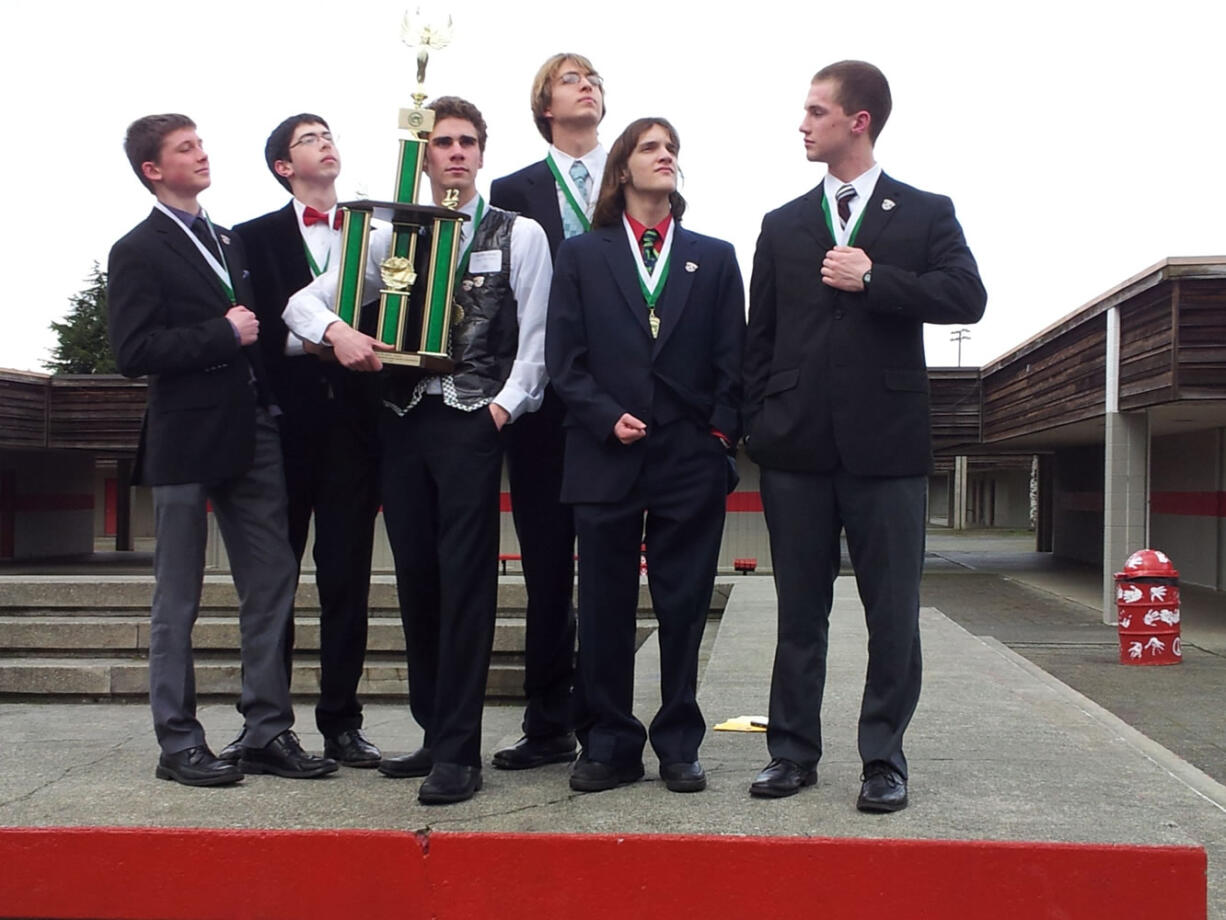 The Camas High School Knowledge Bowl Team celebrates its third state championship in a row this past weekend at Marysville-Pilchuk High School.