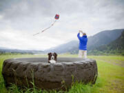 Kirsten Muskat, founder and president of the Camas Camera Club, took this &quot;Family Moment&quot; photo of her husband Richard Kurczak and their border collie Elmo, on Strawberry Island in the Columbia River Gorge, in May 2011. They moved from Tanzania to Camas in 2007. &quot;I looked at this scene before me, and everything had just come together,&quot; Muskat said. &quot;I could feel this image before I took it.