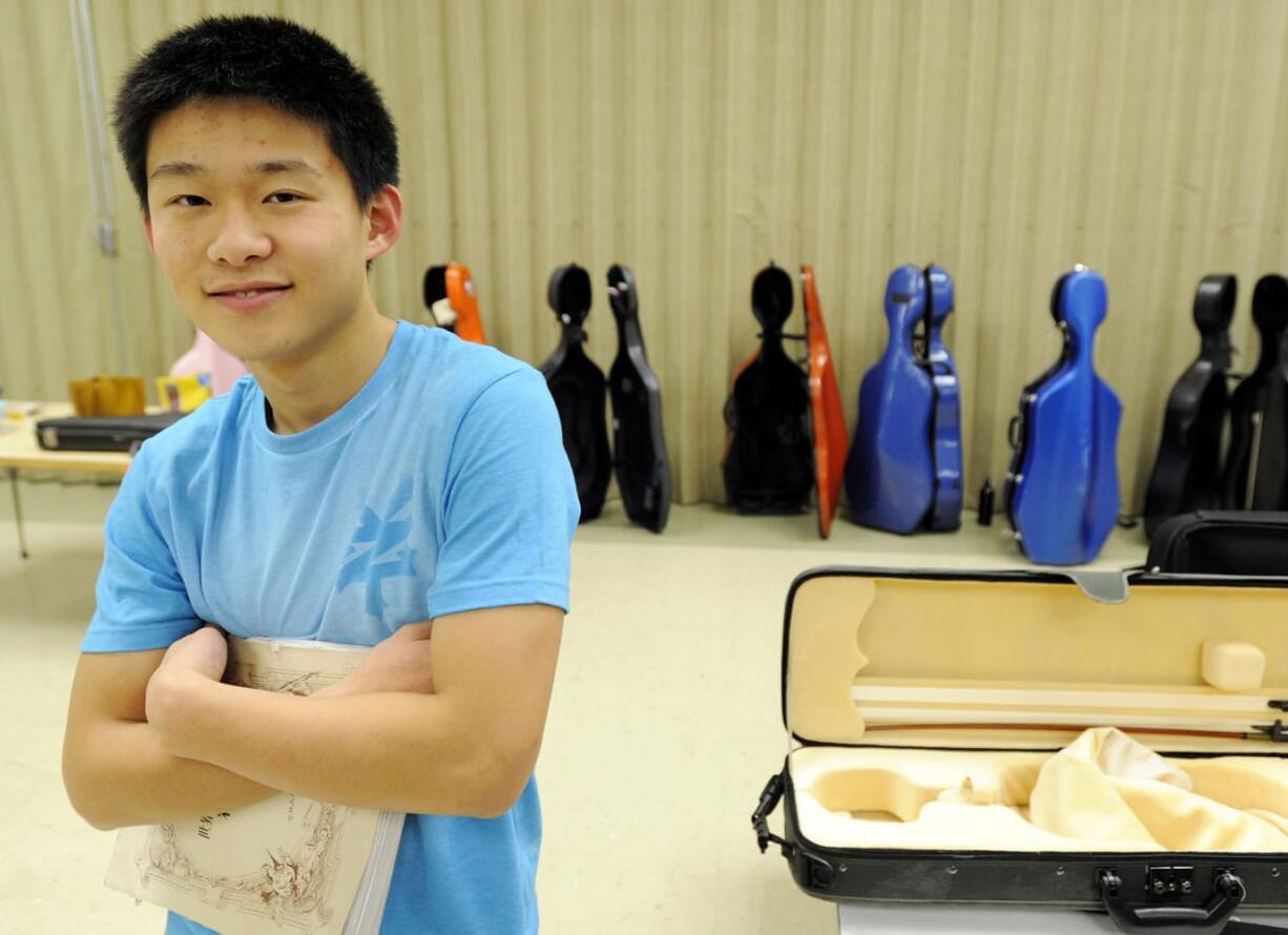 Fred Lu, shown while waiting to rehearse Beethoven's Emperor Concerto with the Portland Youth Philharmonic Orchestra in Portland, was named a 2012 U.S.