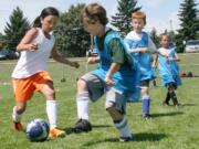 A total of 104 soccer players attended the Portland Timbers Camas-Washougal Camp July 11 to 15, in the fields behind Doc Harris Stadium.