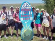 The Washougal cross country runners arrive at the Steens Mountain Running Camp. Pictured (left to right): Darian Tierney, Danny Riat, Sean Eustis, Isaac Stinchfield, Brooke Croeni, Kendall Utter and Dylan McNeil.