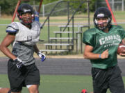 Papermaker seniors Jonathan Warner (left) and Tony Genarro (right) are ready to define a new brand of Camas attitude Friday, when Timberline comes to town.