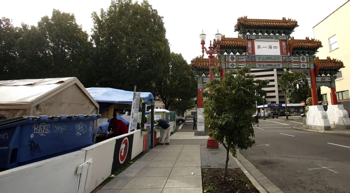 The Right 2 Dream Too homeless camp in Portland, seen in 2013, has been in Chinatown since 2011.