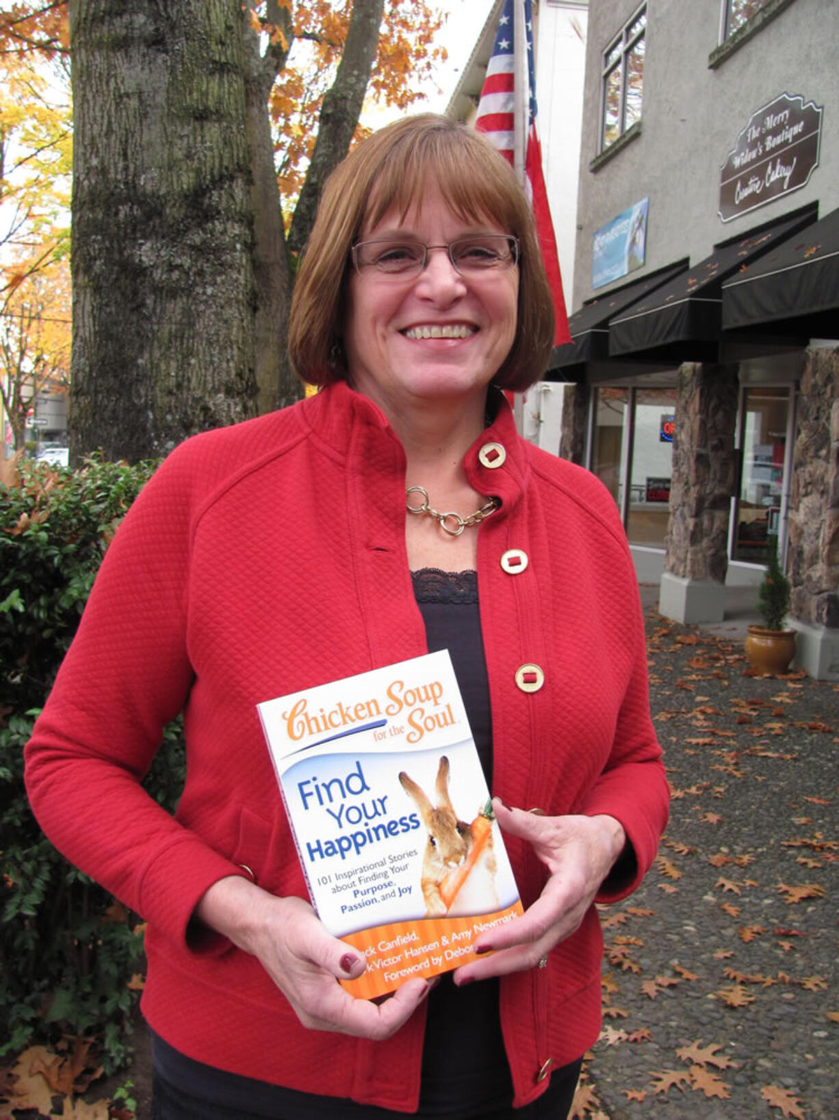 Camas resident Carolyn Wade's short story &quot;The Palm Tree&quot; is being featured in the new &quot;Chicken Soup for the Soul: Find Your Happiness,&quot; book.