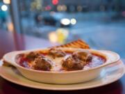 Meatballs in tomato sauce are served Jan. 14 at the Top Shelf Cocktail and Martini Bar in downtown Vancouver. The restaurant is expected to roll out an expanded menu this weekend.