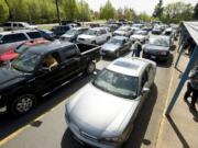 Congested scenes like the one shown here after school at Southridge Elementary School are not uncommon in the Ridgefield School District, officials said.