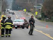 Police closed a four-block area in Washougal Wednesday morning as they responded to reports of shots fired and a house on fire. All businesses and residences within a four-block area between 32nd and 34th Streets, and between Evergreen Way and Webster Lane were evacuated.