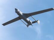 An Integrator unmanned aircraft takes a test flight.