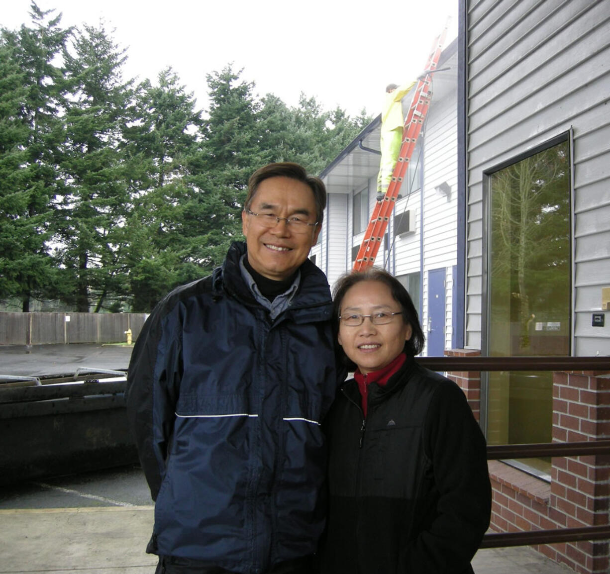 The Salmon Creek Days Inn &amp; Suites is being remodeled by its new owners, husband-and-wife business partners Alex, left, and Young Kim, who expect to reopen the site in April.