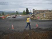 The state Highway 14 widening project also expands the East Camas Slough Bridge and installs four roundabouts on local roads.