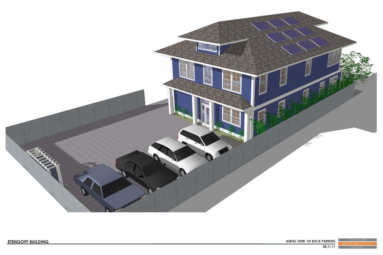 Clark County's commercial construction slump is beginning to spur small redevelopment projects, such as this proposed two-story office building in the downtown Arnada neighborhood.