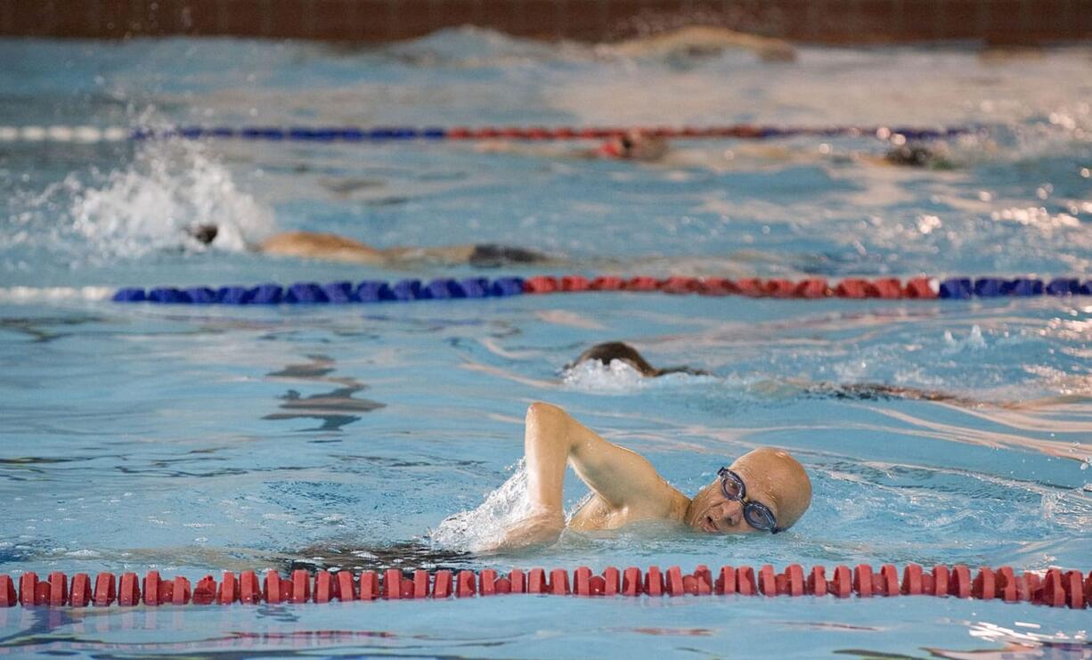 Bharat Kumar of Vancouver swims laps at the Marshall Community Center pool.