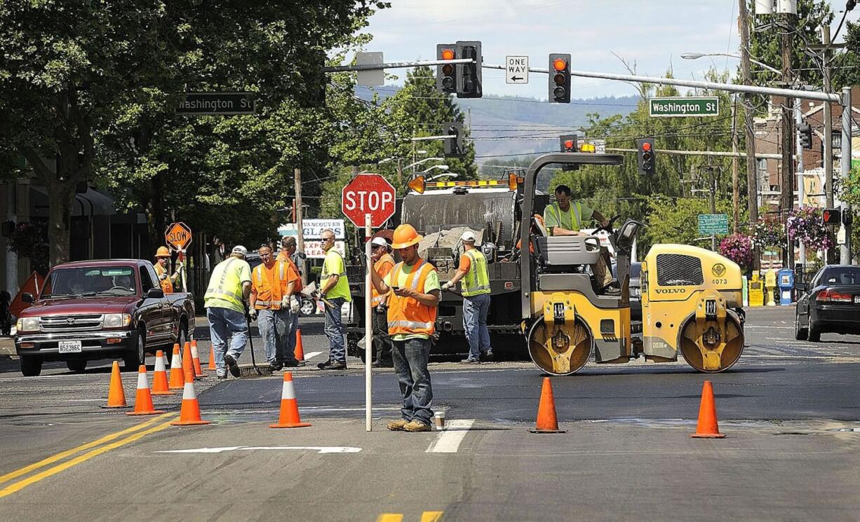 CenturyLink's utility work in downtown Vancouver stirred up rumors among opponents to light rail.