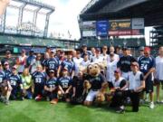 Clark County Special Olympics athletes played a pre-game match against the Special Olympics Metros at Safeco Field in Seattle.