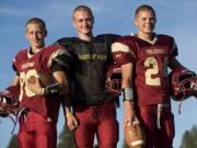 Prairie quarterback Colin Seitz, center, enjoys having two No.