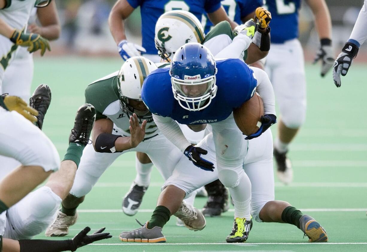 Mountain View running back Nick Mace last week against Evergreen.