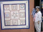 Terry Hotchkin won first place in the large quilt category at the Northwest Quilting Expo in Portland.