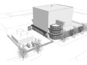 A drawing of a biomass plant that Clark County would have liked to build in downtown Vancouver, at the corner of West 11th and Harney streets.