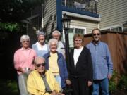 Residents of Renaissance Condominiums collected $300 for the Vancouver Fire Department during their annual picnic. Back row from left, Nellie Carslay, Beth Davis, Frank Obermeyer.