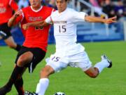 University of Washington senior forward Brent Richards (15), a graduate of Camas High School, was named Pacific-12 Conference player of the week for men's soccer for the second time this season.