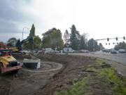 Construction work on the $48 million interchange project at state Highway 500 and St. Johns Boulevard began last spring.