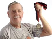 Larry Flindt won this silver medal at the Huntsman World Senior Games last month in St. George, Utah.